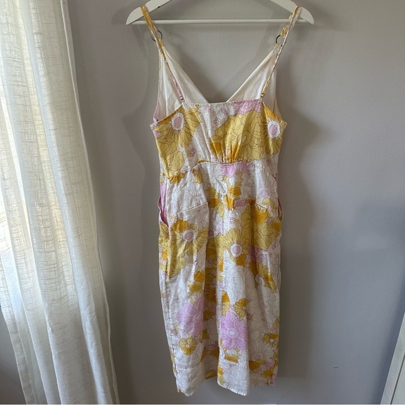 REISS Kay Tie Front Printed Dress - Picture 3 of 11